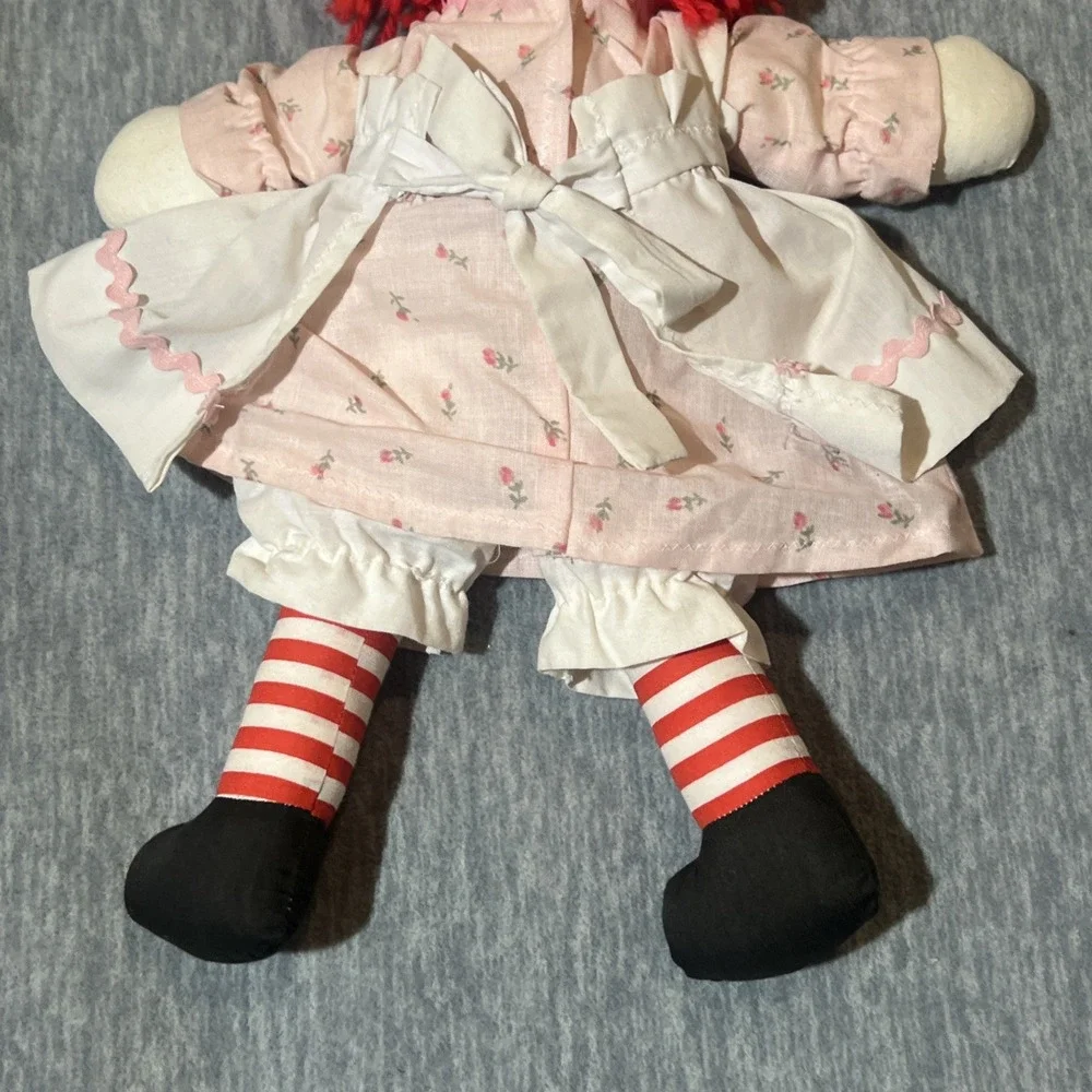 Raggedy Ann and Andy Dolls With Hardcover Book Vintage Stuffed 14.5